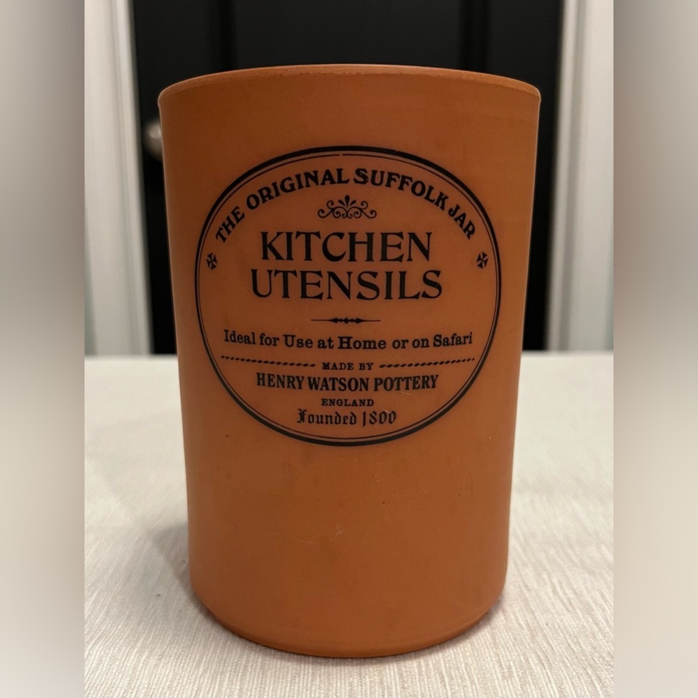 VTG Henry Watson Pottery The Original Suffolk (Terracotta) Jar Kitchen Utensils